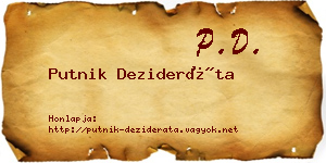 Putnik Dezideráta névjegykártya